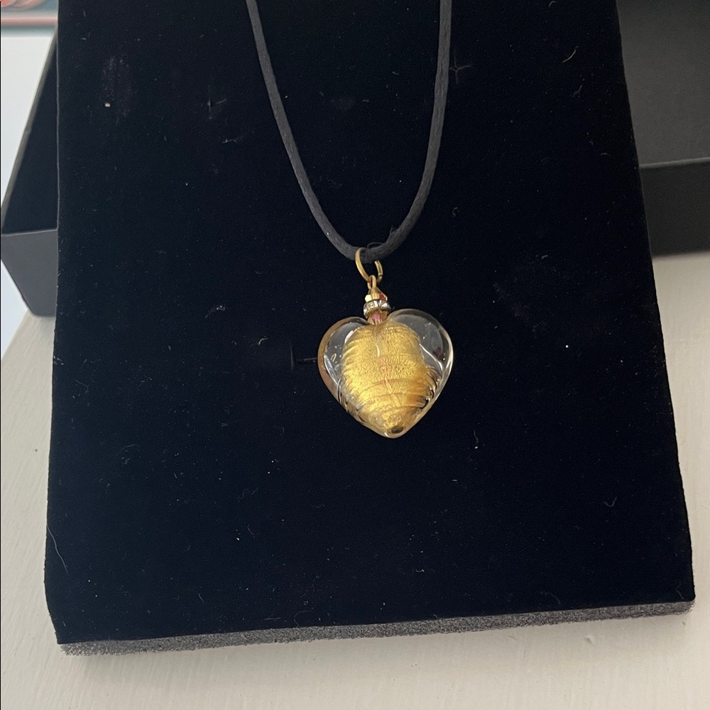 Murano glass heart from Italy